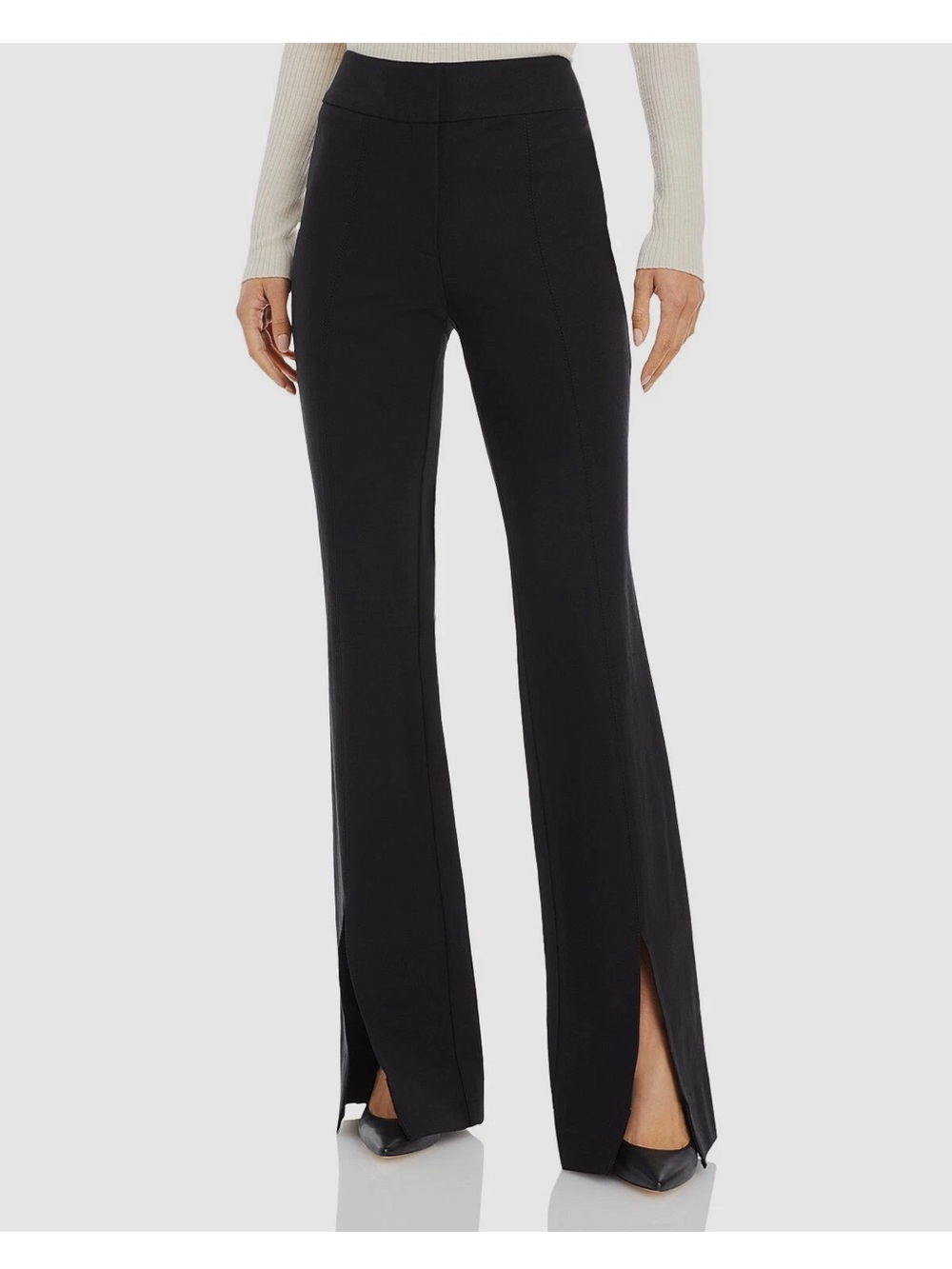 Derek Lam Black Split-Slit Boot-Cut Pants | 4